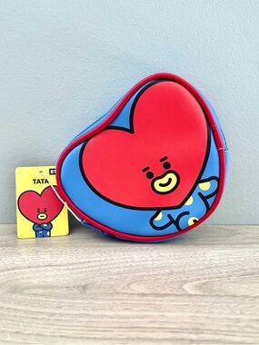 BTS BT21 Mini Heart Shaped Accessories/Makeup Bag - TATA (V)
